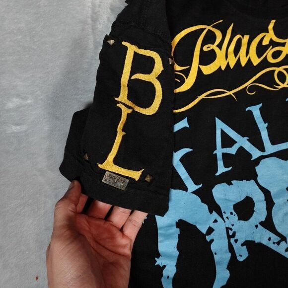 Blac Label Fallen Dreams T Shirt Mens M Grunge Double Sided Y2K Black - Picture 6 of 11